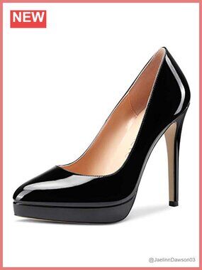 Women's Stiletto Platform Pumps 5 Inch Heels Microfiber Slip-on